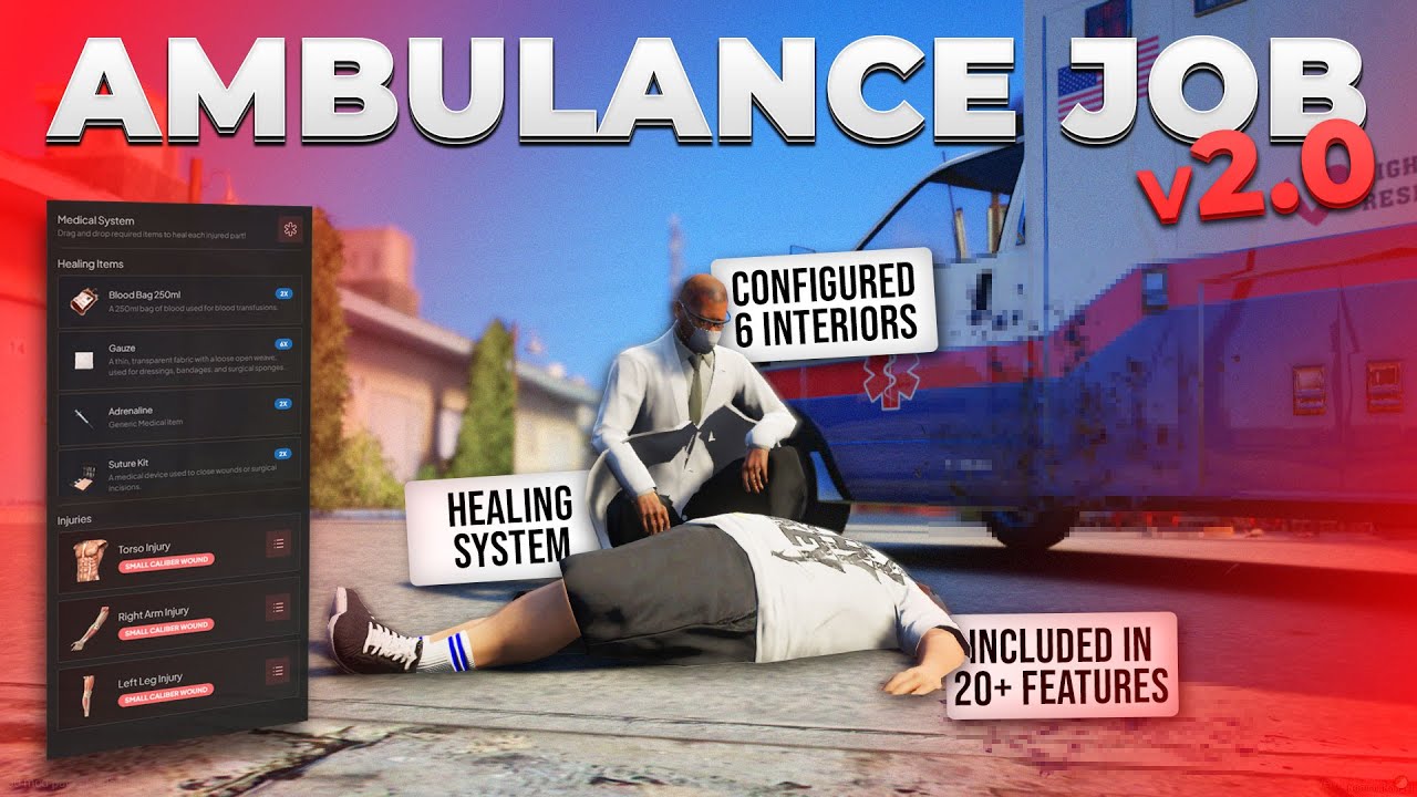 Advanced Ambulance Job 2.0 | FiveM Script | pScripts