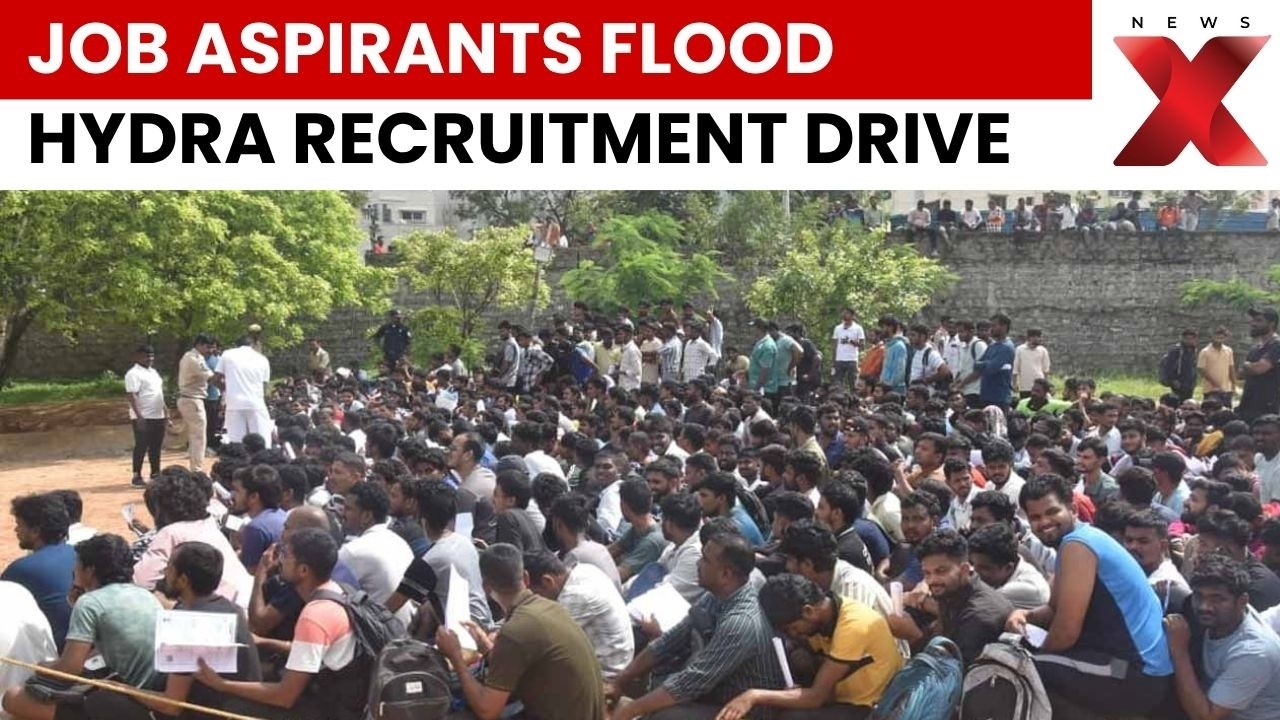Hyderabad HYDRA Recruitment: Thousands Gather, Stampede-Like Situation Outside Stadium | NewsX