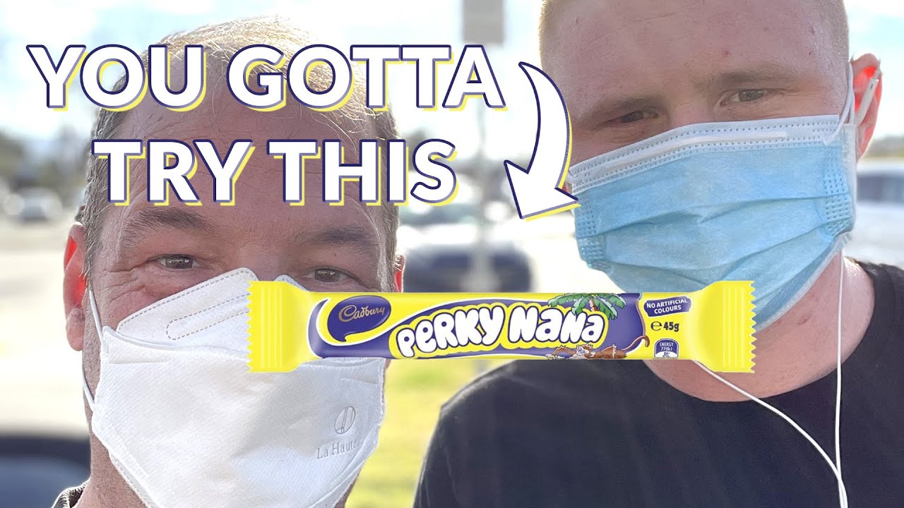 Americans Try Cadbury Perky Nana from New Zealand for the First Time
