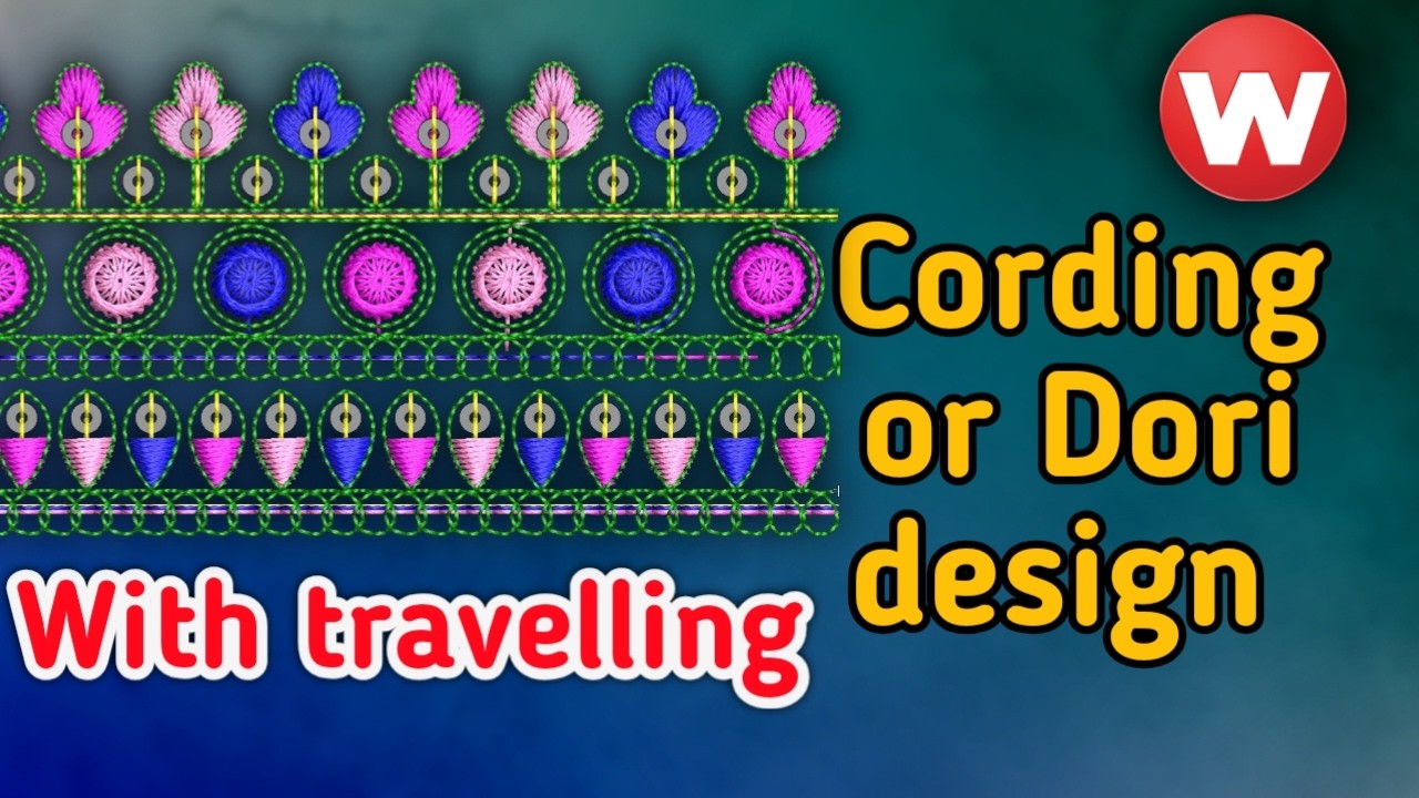 cording and Dori embroidery design: Wilcom 2006 Embroidery Designing Tutorial