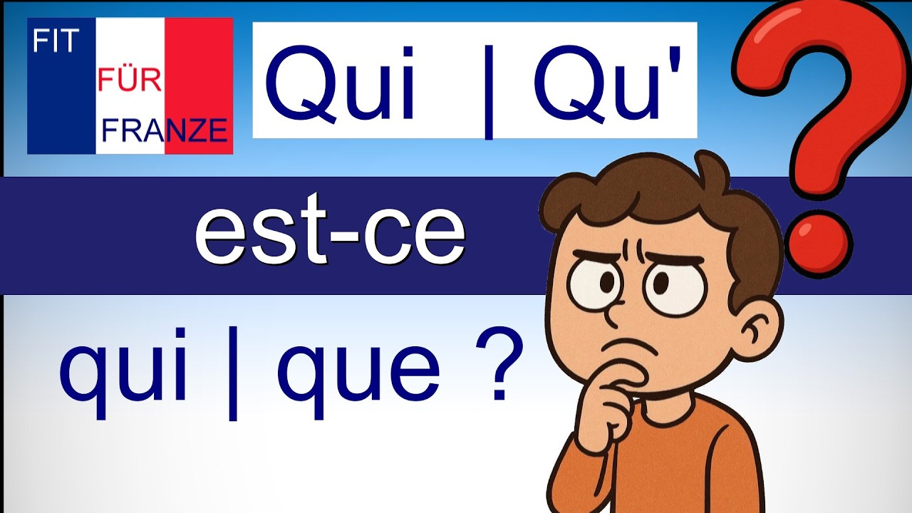 Fragen nach Personen und Sachen: Qui est-ce qui, Qu'est-ce qui etc. - einfach erklärt