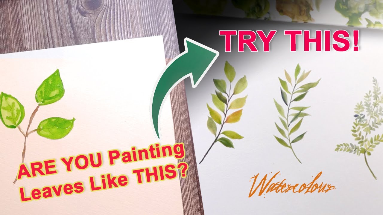 Are you having trouble painting leaves?🌿 Try this method instead!🌿