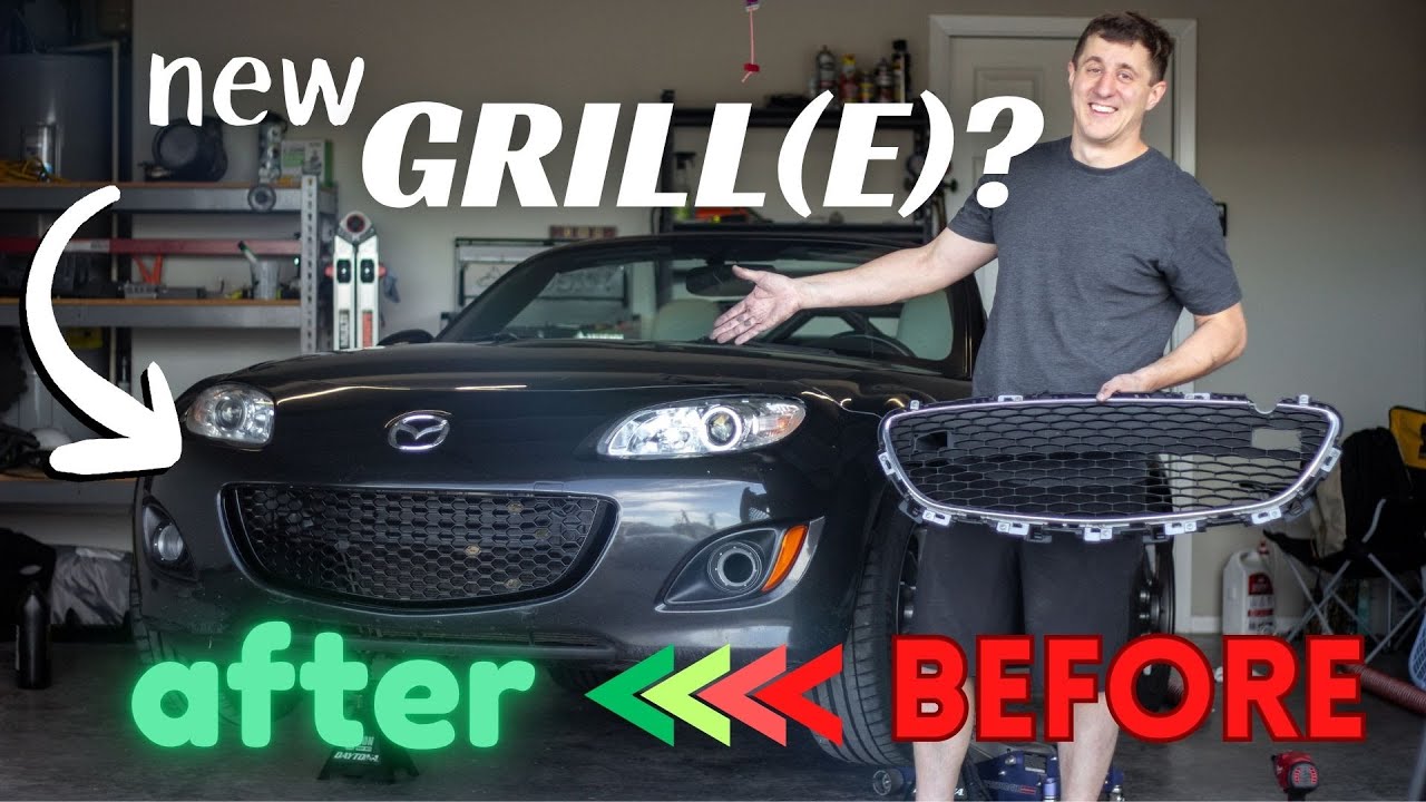 Устанавливаю переднюю решетку Carbon Miata Spyder на мой NC Miata!