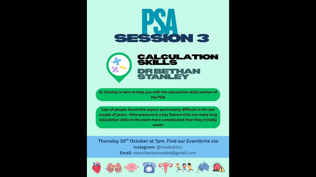 Manchester MedEd PSA Series - Calculation Skills