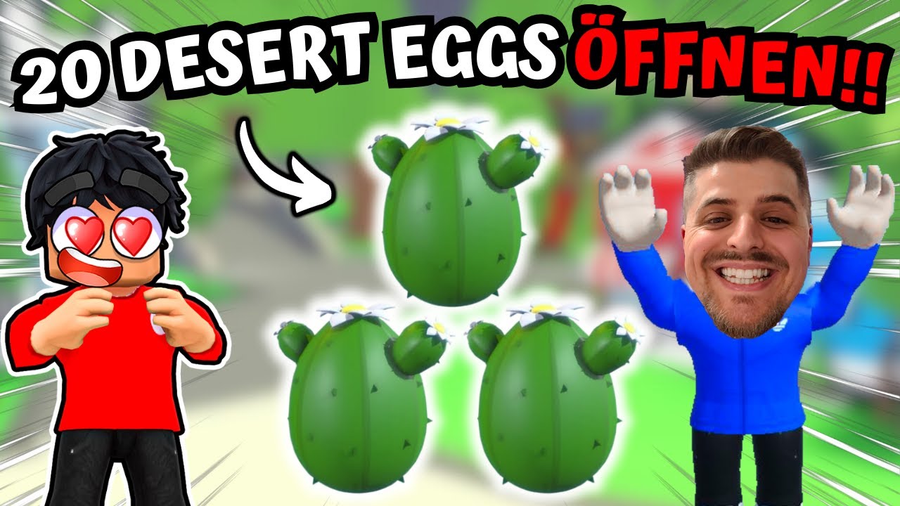 RENE UND CLAUDIO ÖFFNEN 20 DESERT EGGS in ADOPT ME! | Roblox Deutsch