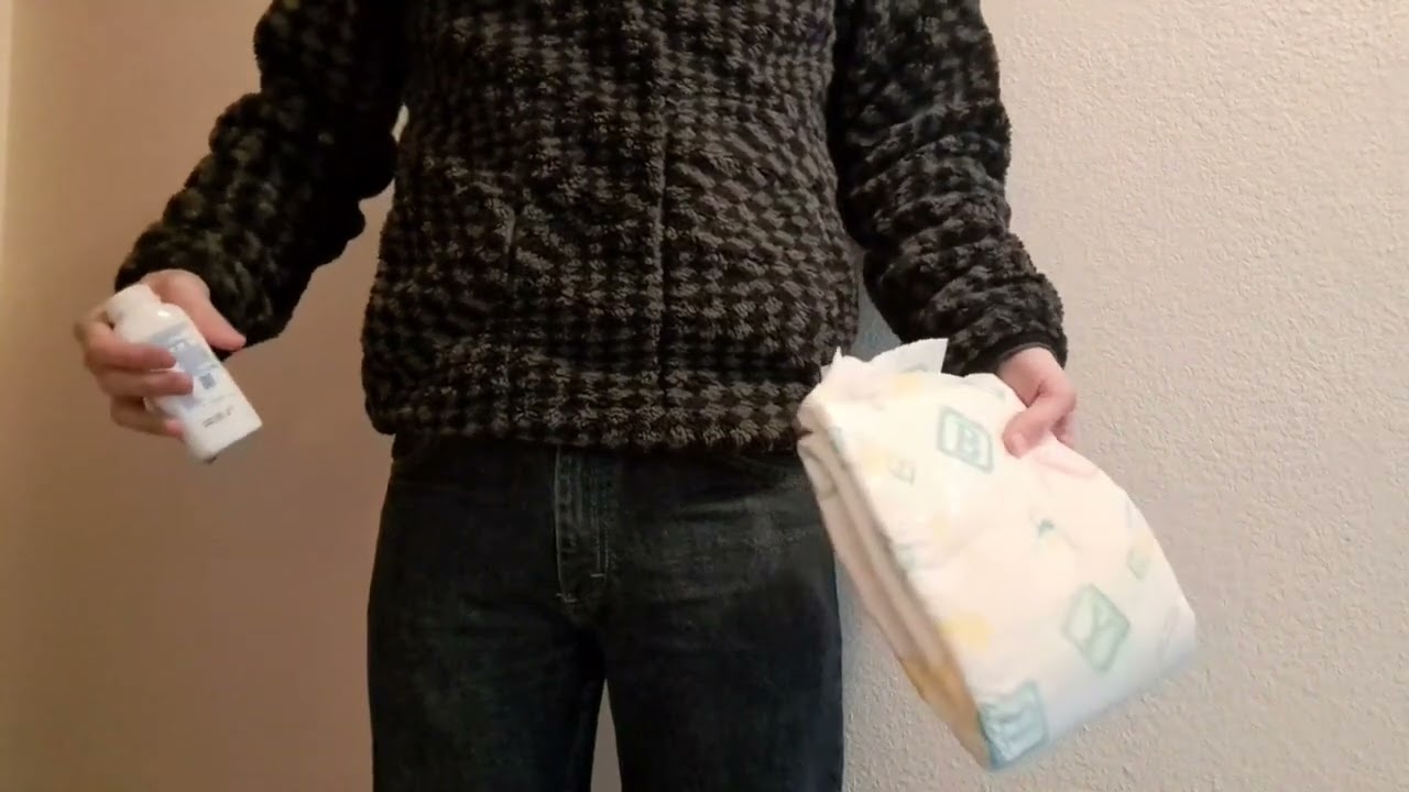 wearing adult diapers discreetly at work and changing your diaper while standing up, incontinence