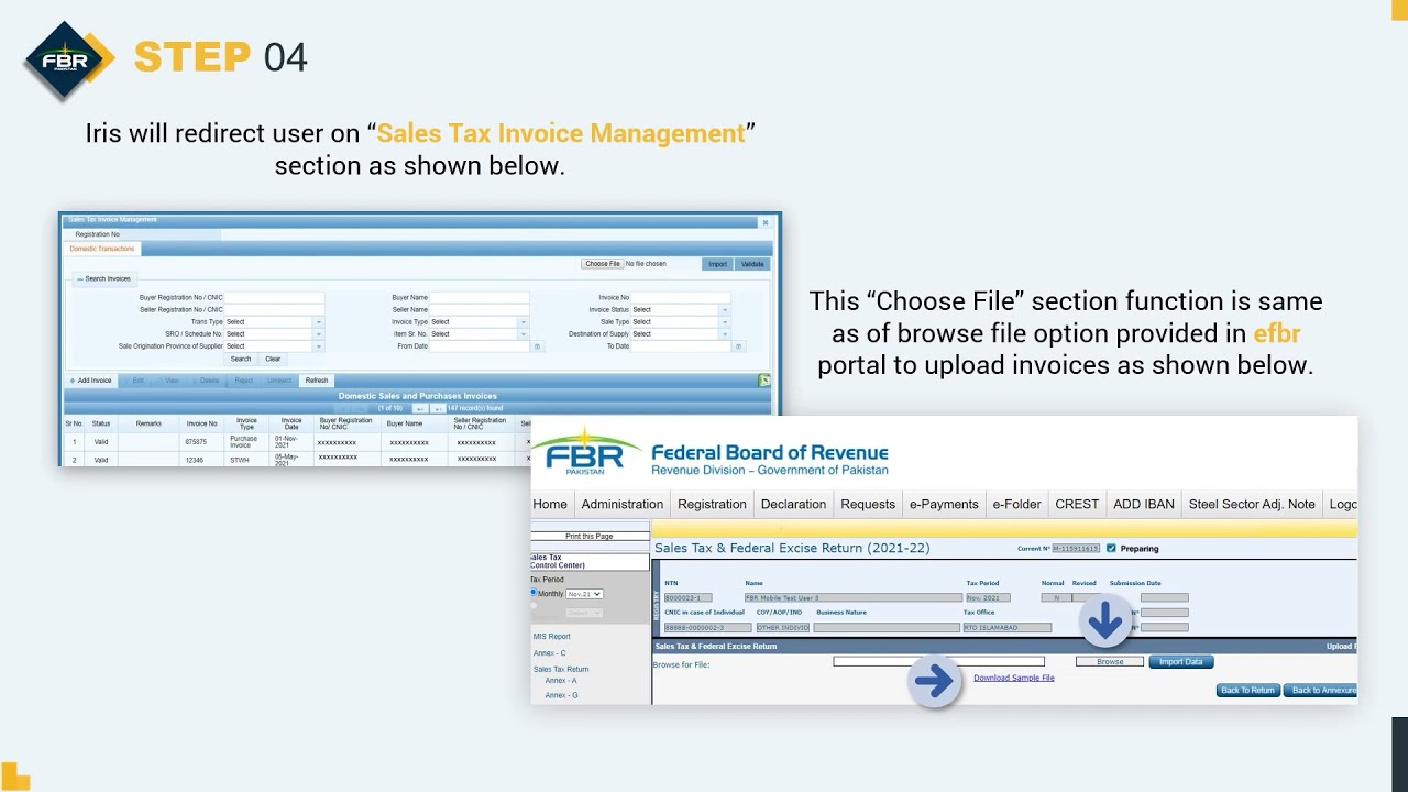 How to Import Sales Invoices in IRIS - Single Sales Tax Return
