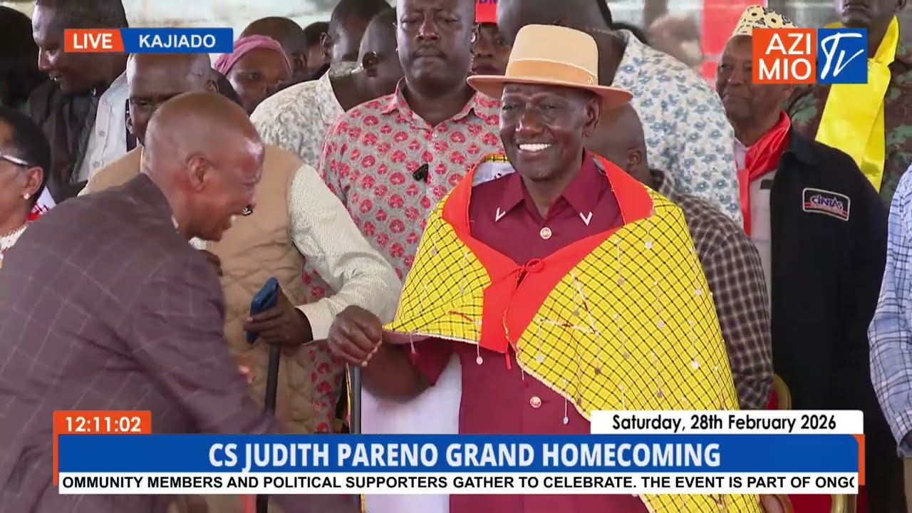 ELECTRIC MOMENT! Narok EXPLODES as President William Ruto Headlines PS Judith Pareno Homecoming