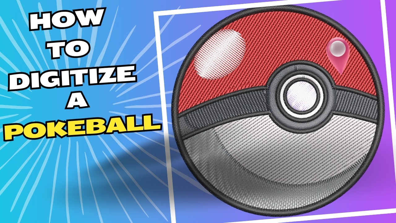 КАК ОЦИФРОВАТЬ ДИЗАЙНЫ ВЫШИВКИ | POKEBALL | POKEMON | РУКОВОДСТВО ОТ НАЧАЛА ДО КОНЦА