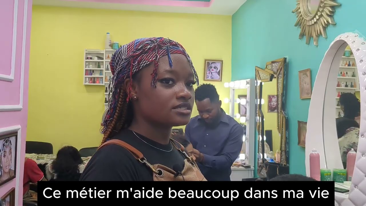 Gloria MUKELO fait la beauté des hommes; fille aux multiples talents