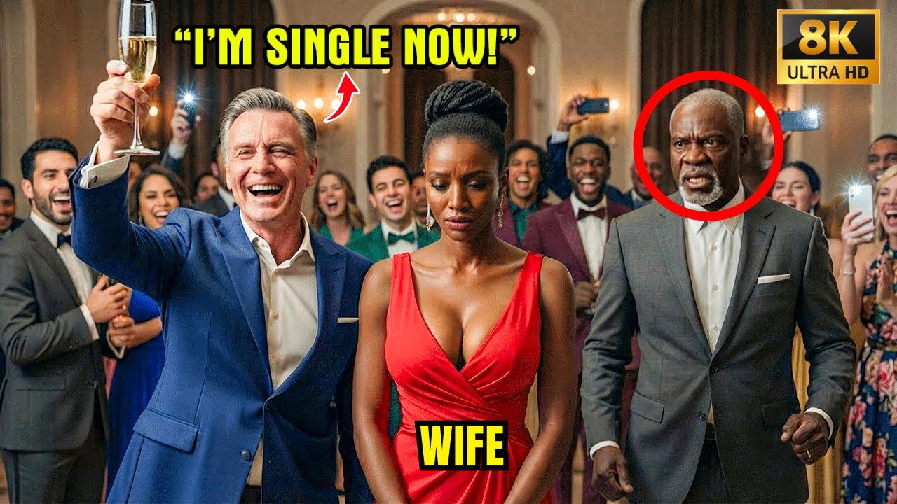 He Mocked His Black Wife at a Luxury Party — Until Her Billionaire Dad Arrived and Stunned the Party