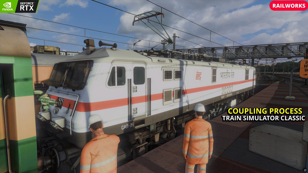 ICF Utkrisht Coach Coupling on WAP 7 | Train Simulator Classic | Railworks |