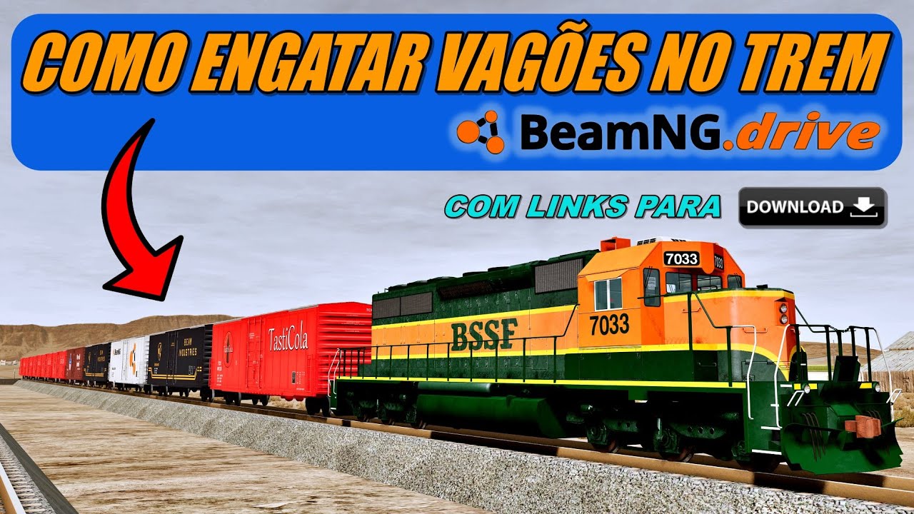 BEAMNG DRIVE - COMO ENGATAR VAGÕES NO TREM