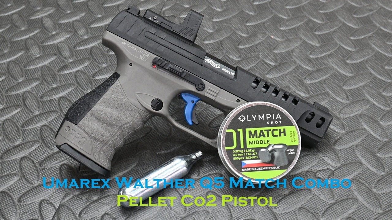 Полный обзор комплекта пневматического пистолета Umarex Walther Q5 Match Combo на CO2.