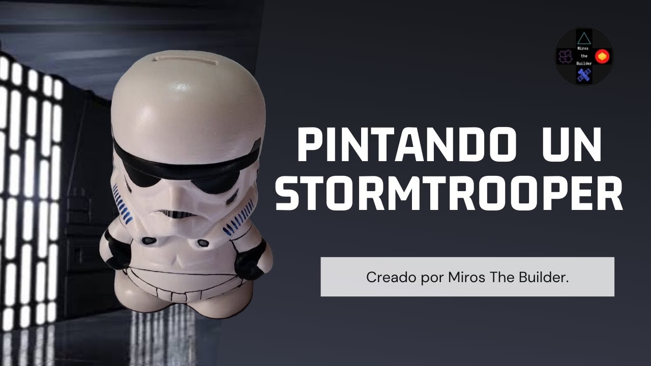 Pintando Stormtrooper alcanc&iacute;a de yeso - Star Wars