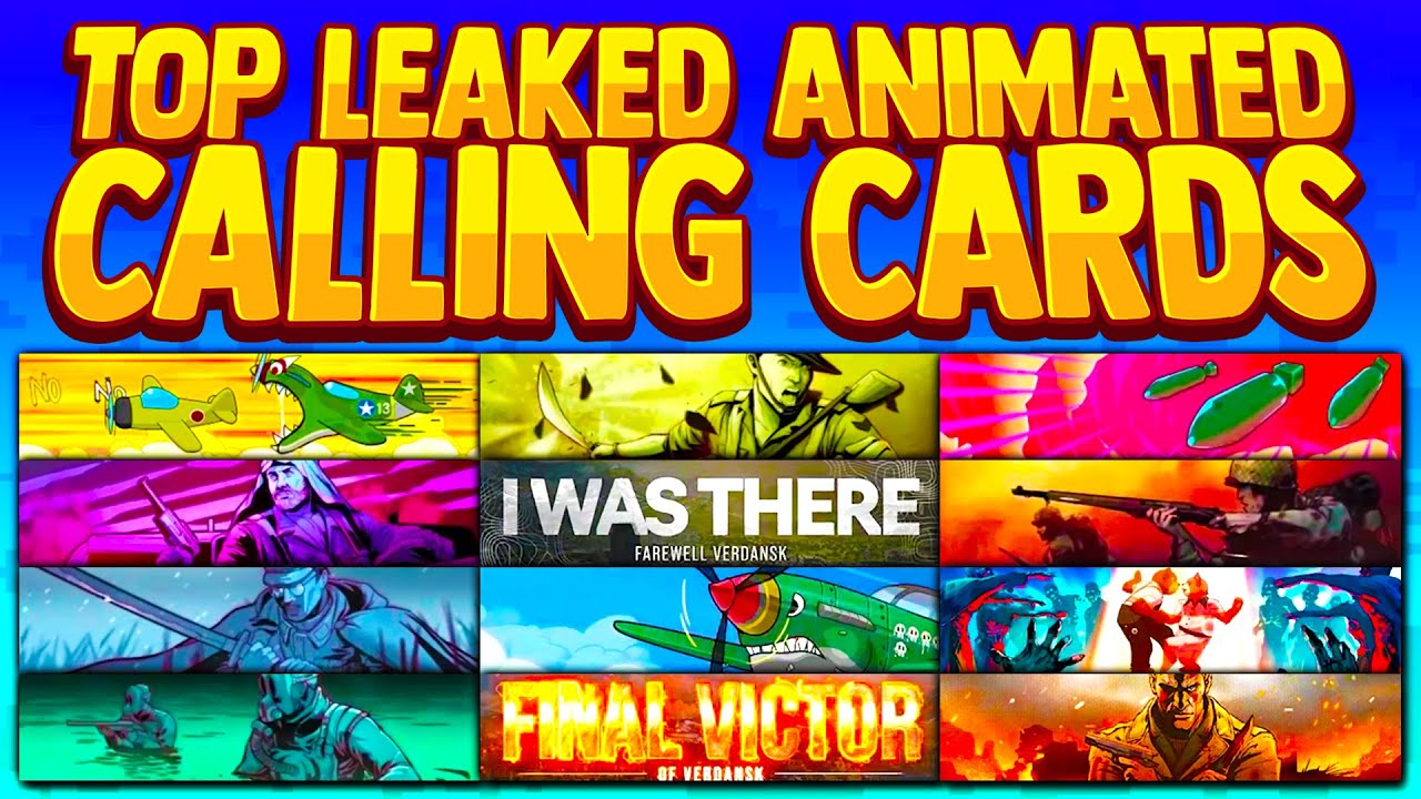 BEST LEAKED ANIMATED CALLING CARDS in Vanguard *Rare*