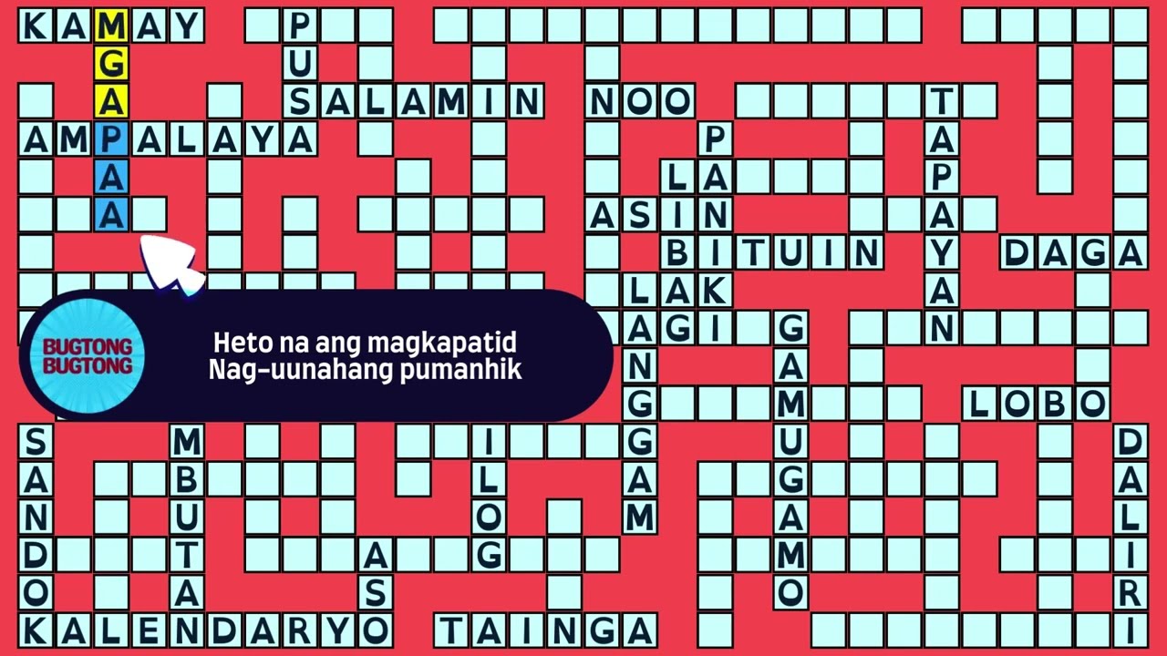 Mga Bugtong Na May Sagot - Filipino Riddles Crossword Game Quiz