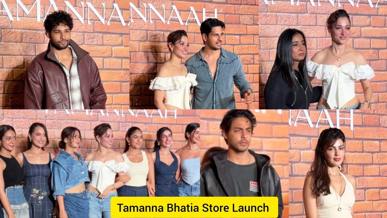 Tamanna Bhatia Store Launch Aryan Khan Rhea Pooja Mrunal Fatima Anya Singh Siddharth Malhotra 