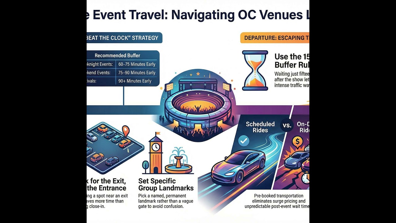 Concert & Stadium Transportation Tips in Orange County: How to Avoid Traffic and Parking Stress