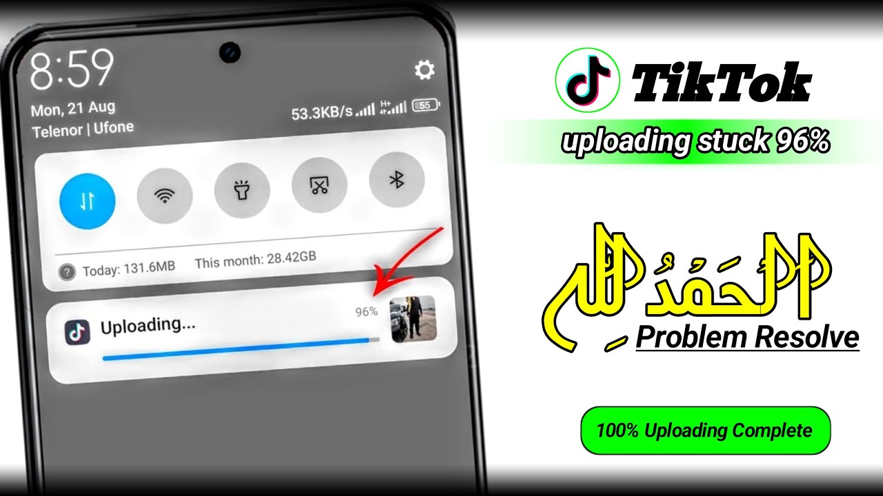 🔥New update| How To Solve Tiktok Video Upload Problem | TikTok video upload 96% stuck problem solve