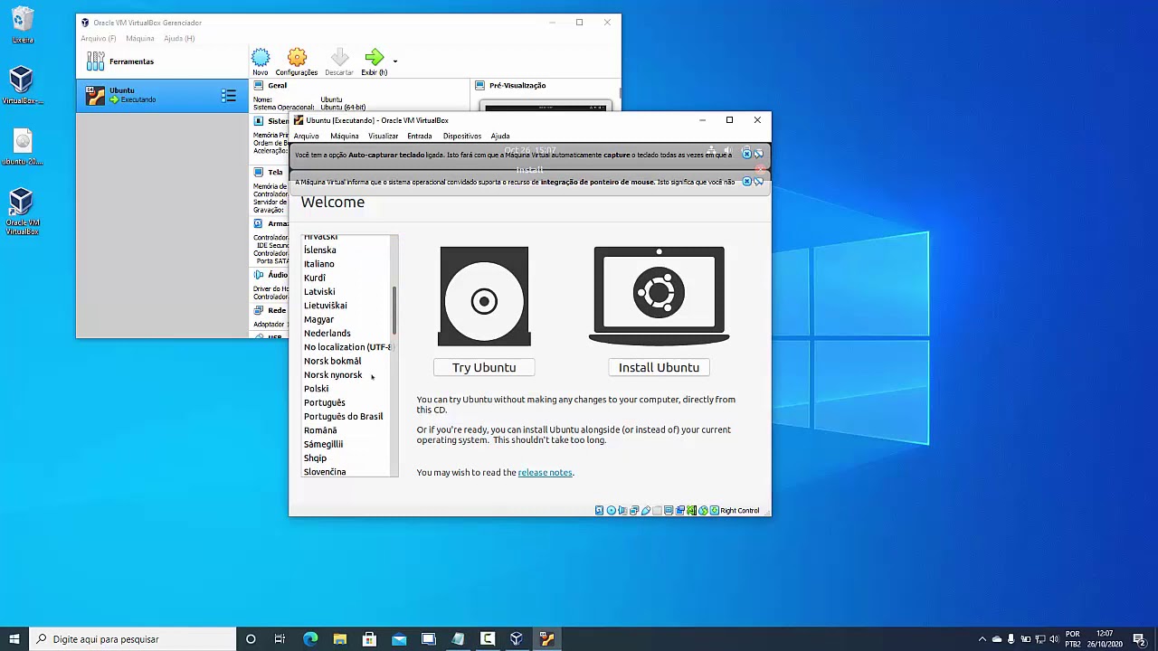 Como instalar o Ubuntu (ou qualquer outro sistema) no VirtualBox