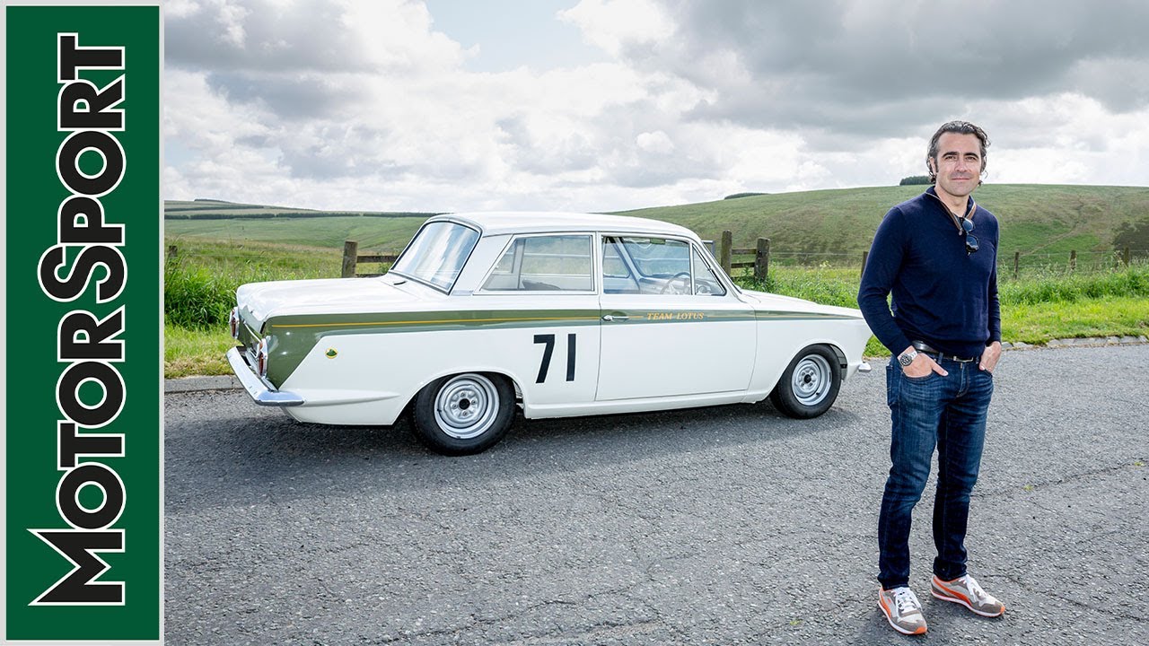 Dario Franchitti delivers Jim Clark's Lotus Cortina to the Clark Motorsport Museum