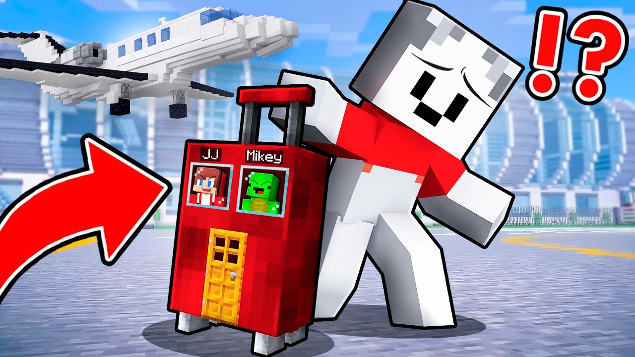 JJ and Mikey Hide inside Carrie Suitcase - Maizen in Minecraft ! (Maizen)