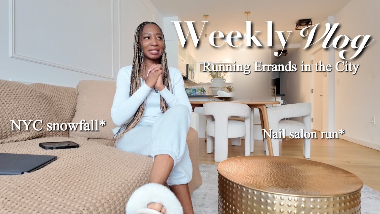 My First Snow in NYC ❄️ | Running Errands | Home-Cooked Meal & Nails Day with My Niece 