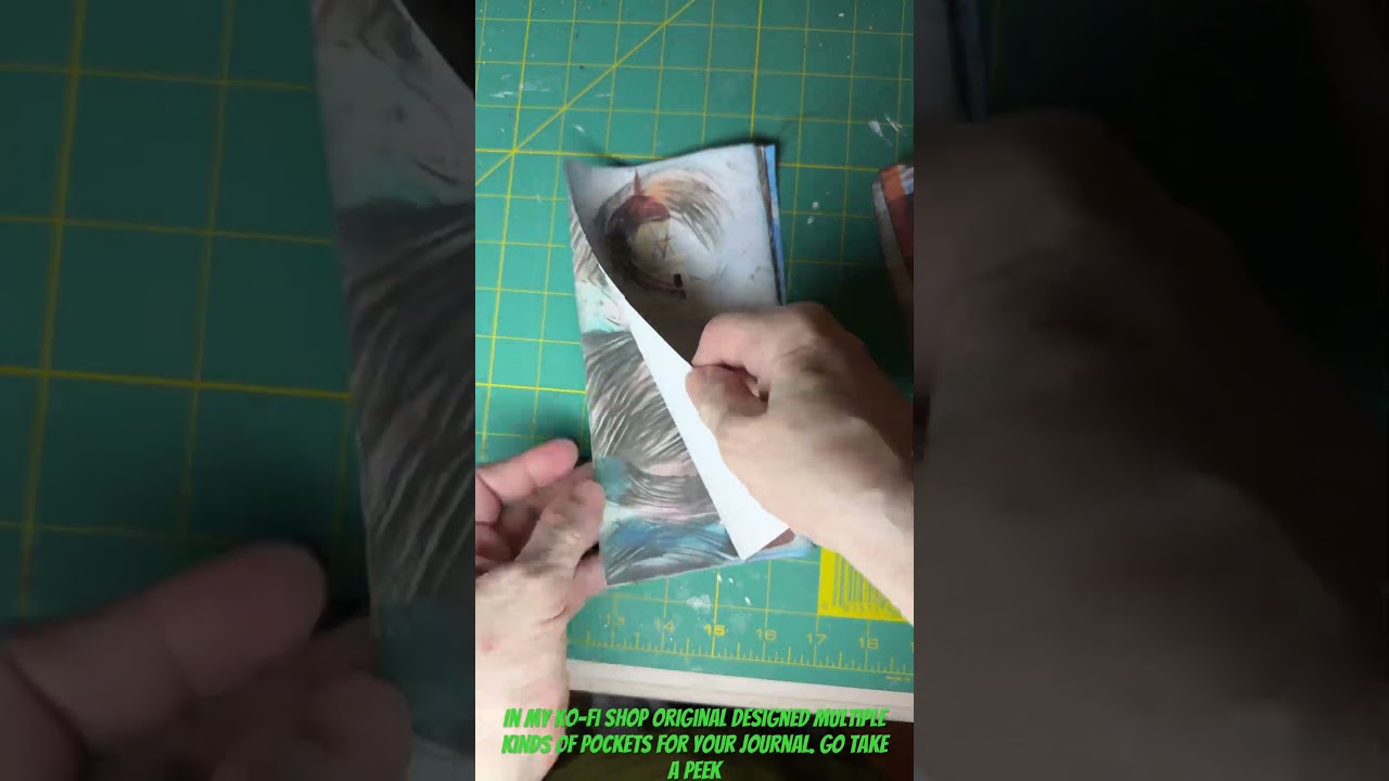 Making easy quick journal pockets from my original design. 