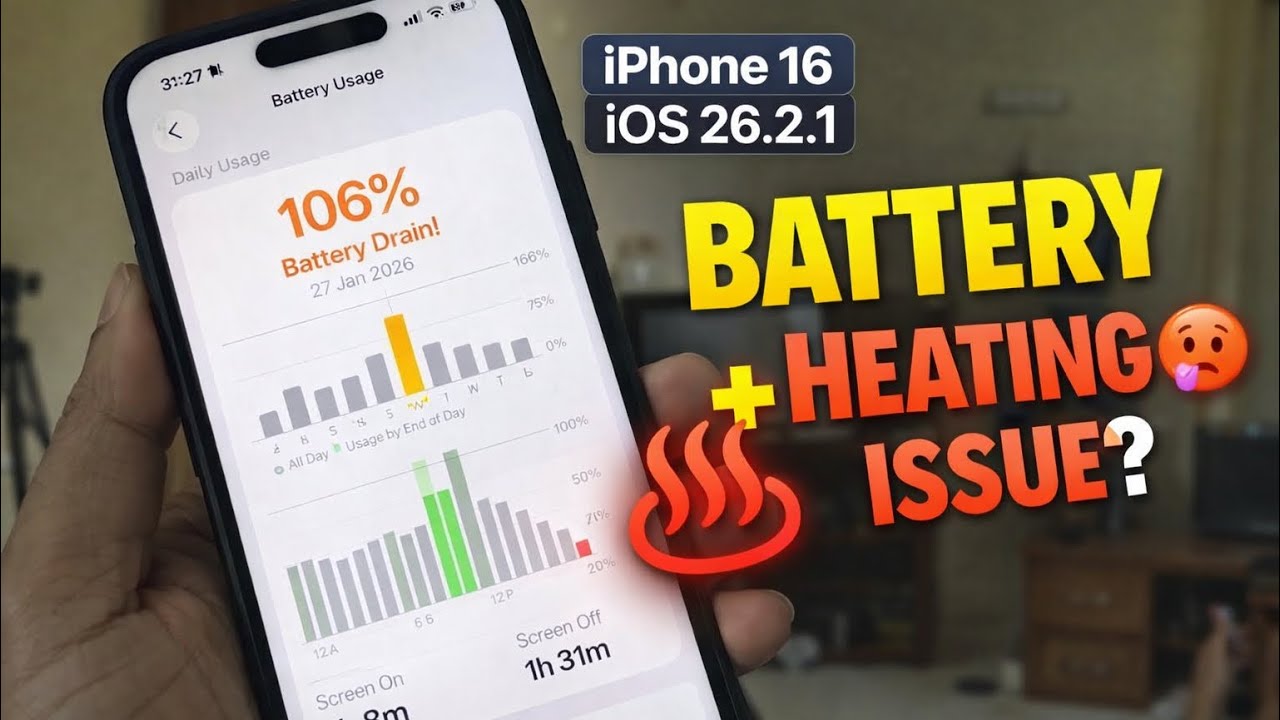 (Malayalam)iPhone 16 iOS 26.2.1 Update: Battery Drain & Heating Issues?