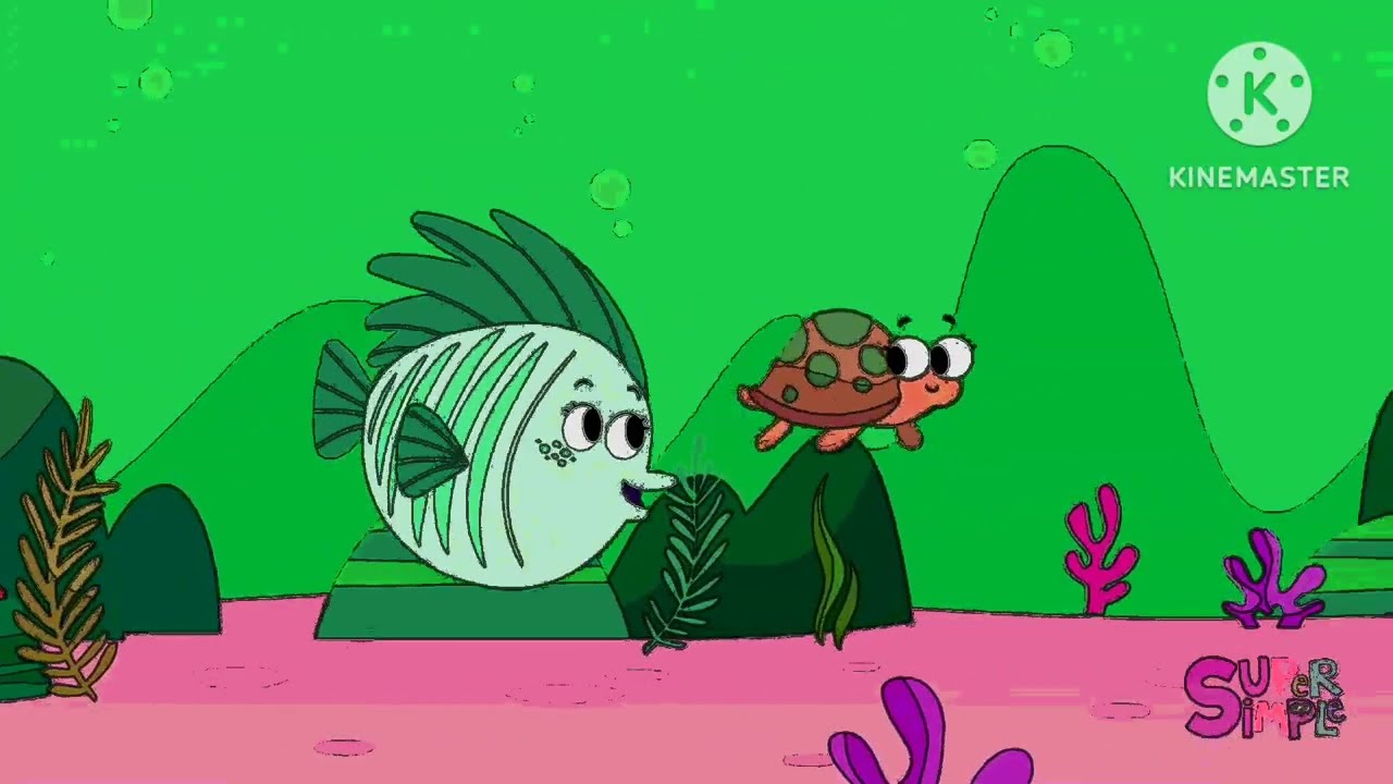 will see a swimming fish effects (super simple song effects )