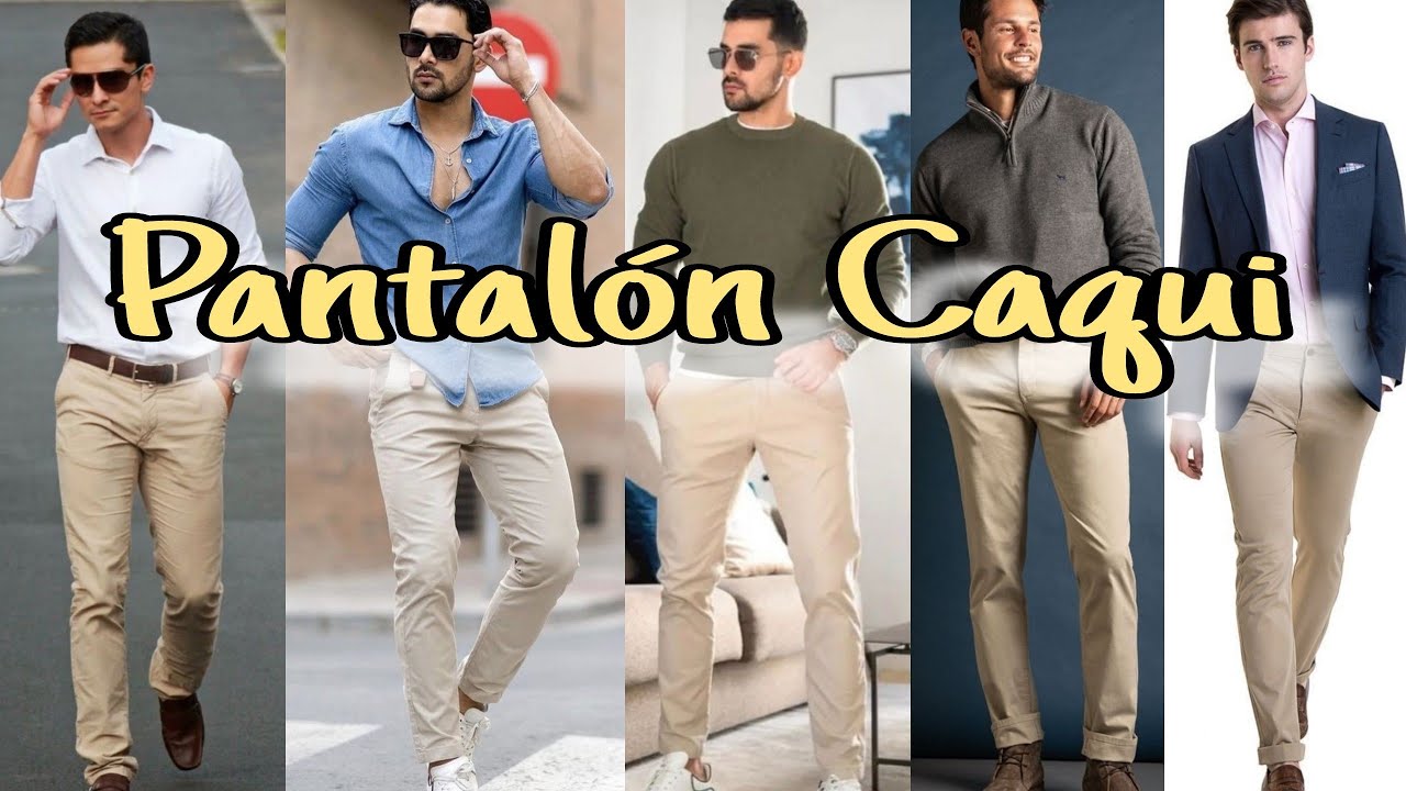 HOMBRE A LA MODA/COMO COMBINAR UN PANTALON CAQUI O BEIGE EN LOOKS CASUALES MASCULINOS EN TENDENCIA