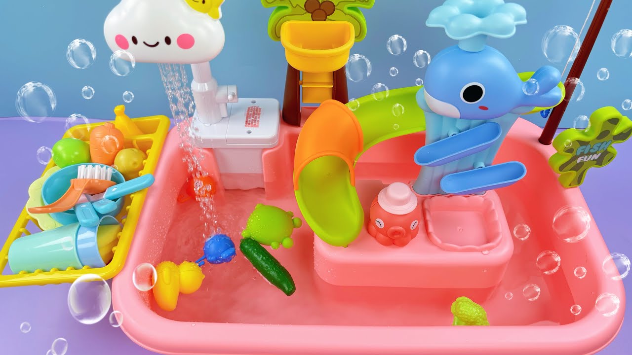 9-Minute Satisfaction with Unboxing Barbie Princess Kitchen Sink Toy ASMR | Toy Review
