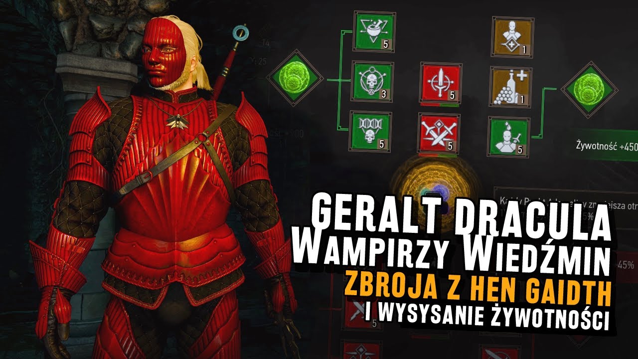 Geralt DRACULA Ţepeş! Wampirzy BUILD pod regenerację żywotności w Wiedźminie