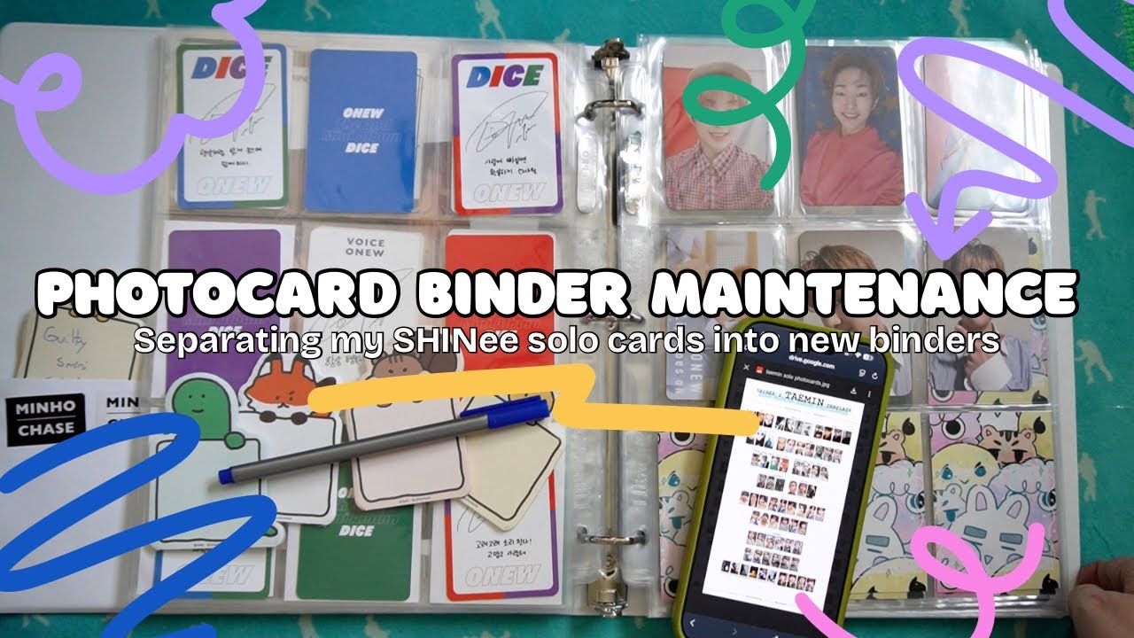 KPOP PHOTOCARD BINDER MAINTENANCE ~ Seperate my SHINee solo member pcs into their own binders!
