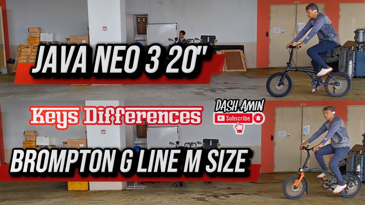 JAVA neo 3 20" vs Brompton G Line M size key differences. 