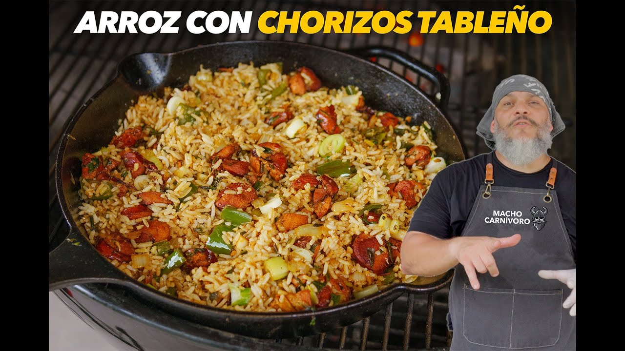 Arroz Frito con Chorizo Tableño y vegetales salteados / se hace en menos de 10 minutos