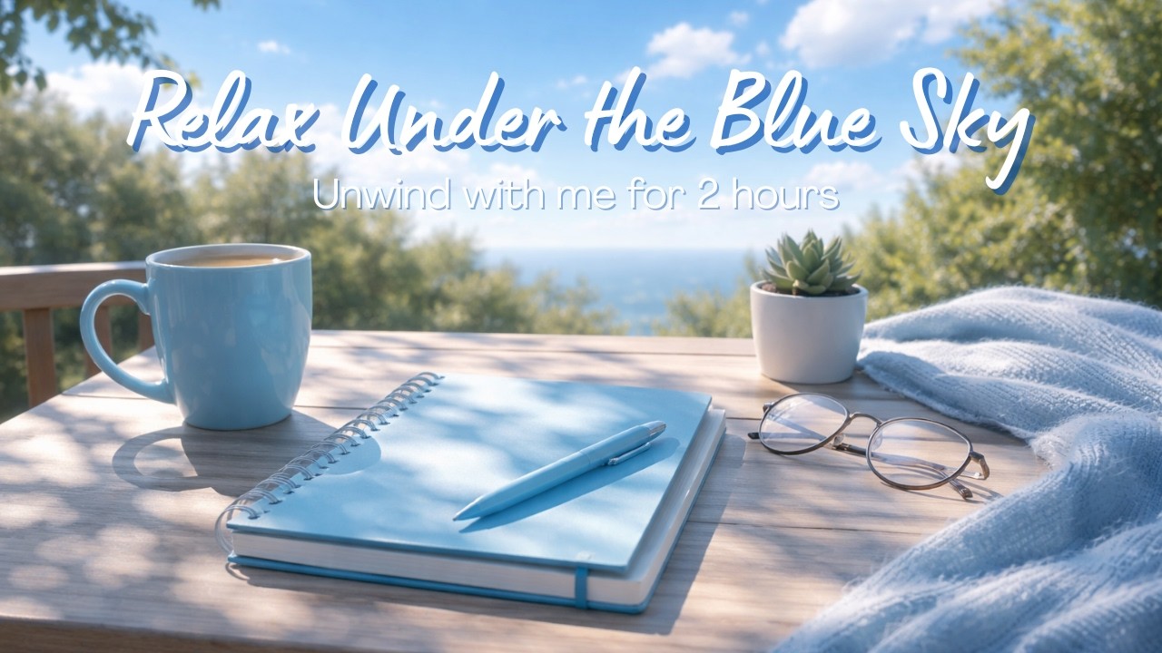POV Study Outside Under a Clear Blue Sky | Relaxing Nature Ambience for Focus | 2 Hours