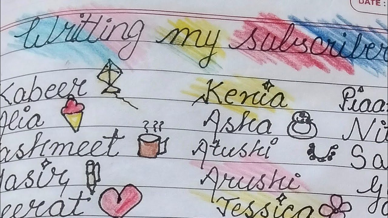 Art With Aliza  is live writting subscribe names 🌷😊💫🥴🌷