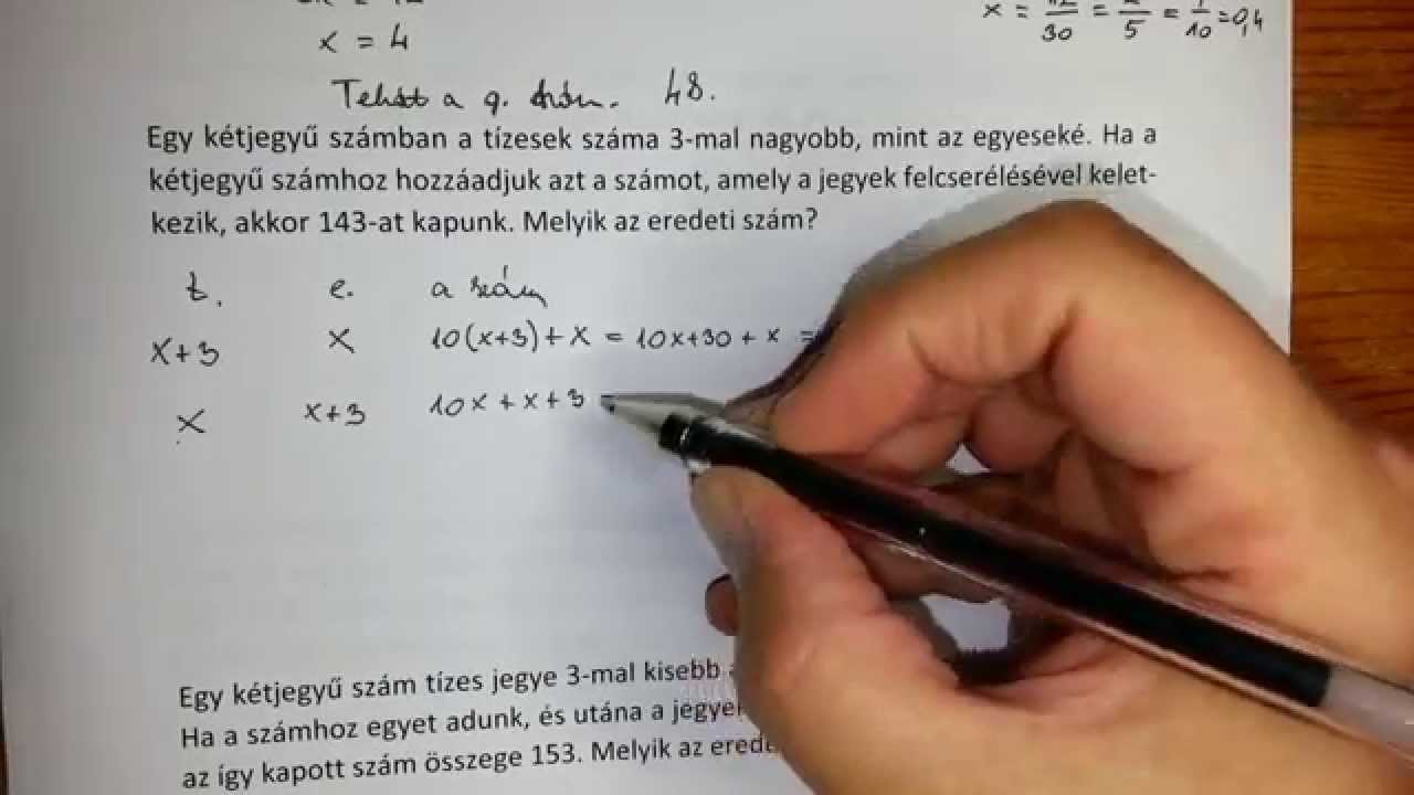 Számok helyiértékével kapcsolatos feladatok I.