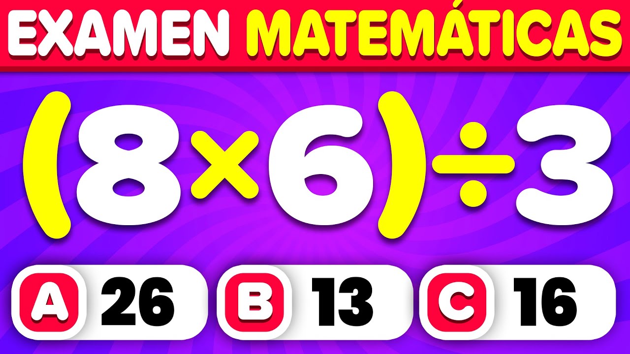 ¿Eres Bueno en Matemáticas? 🤓🧠⏰ - Rapidez Mental | Play Quiz de Cultura General - Números
