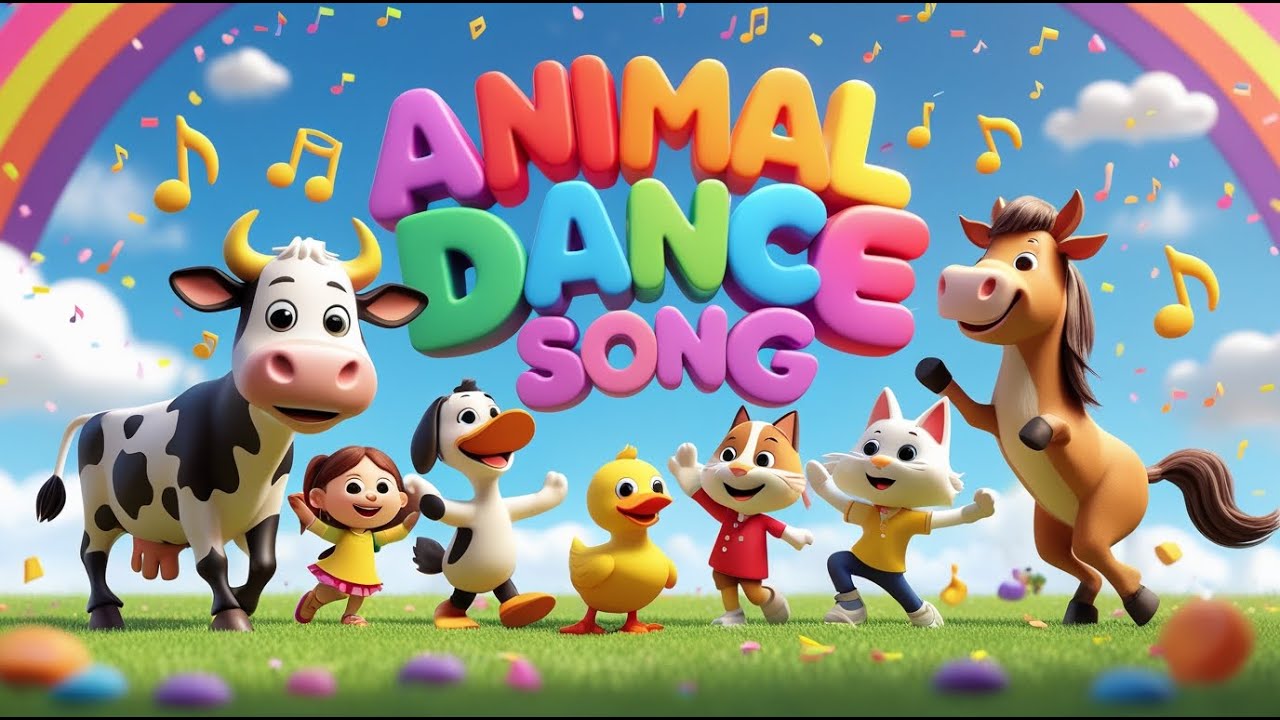 Animal Dance Song 🐘🦁 | Fun Kids Song with Dancing Animals | RhymeCastleTV