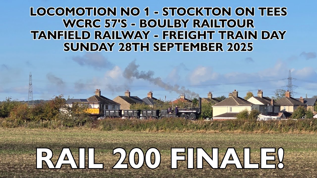 Locomotion to Stockton | WCRC 57's to Boulby | Tanfield Railway Freight Train Day | Sunday 28th Sept