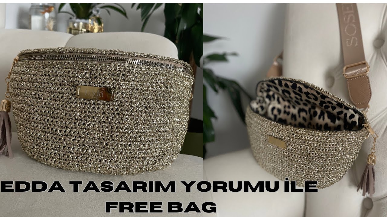 🔥🔥Çok beğenilen FREE BAG çanta yapıyoruz🔥METALİK İPTEN ŞIK BEL ÇANTASI TARİFİM🔥#freebag#belçantası