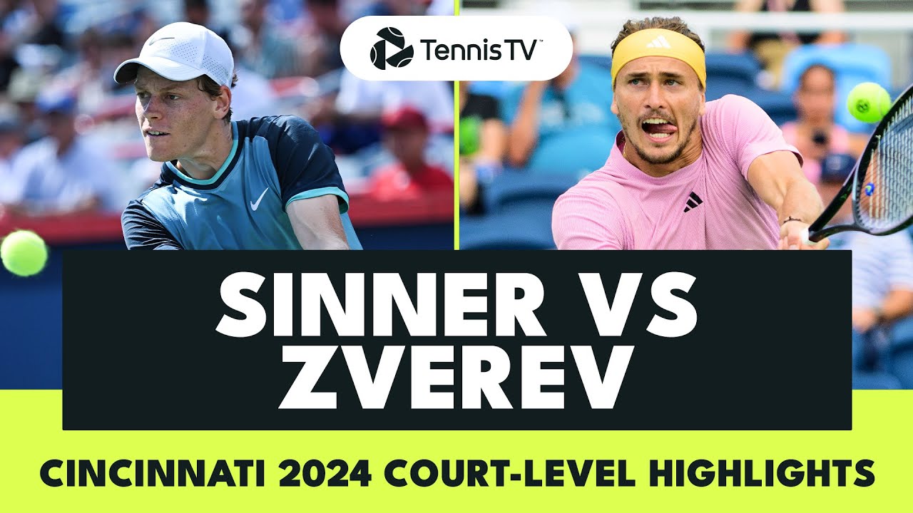 Jannik Sinner vs Alexander Zverev Court-Level Highlights | Cincinnati 2024