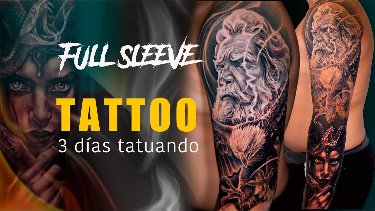 DIA 1 DE 3 / TATUAJE PROYECTO BRAZO COMPLETO / full sleeve tattoo