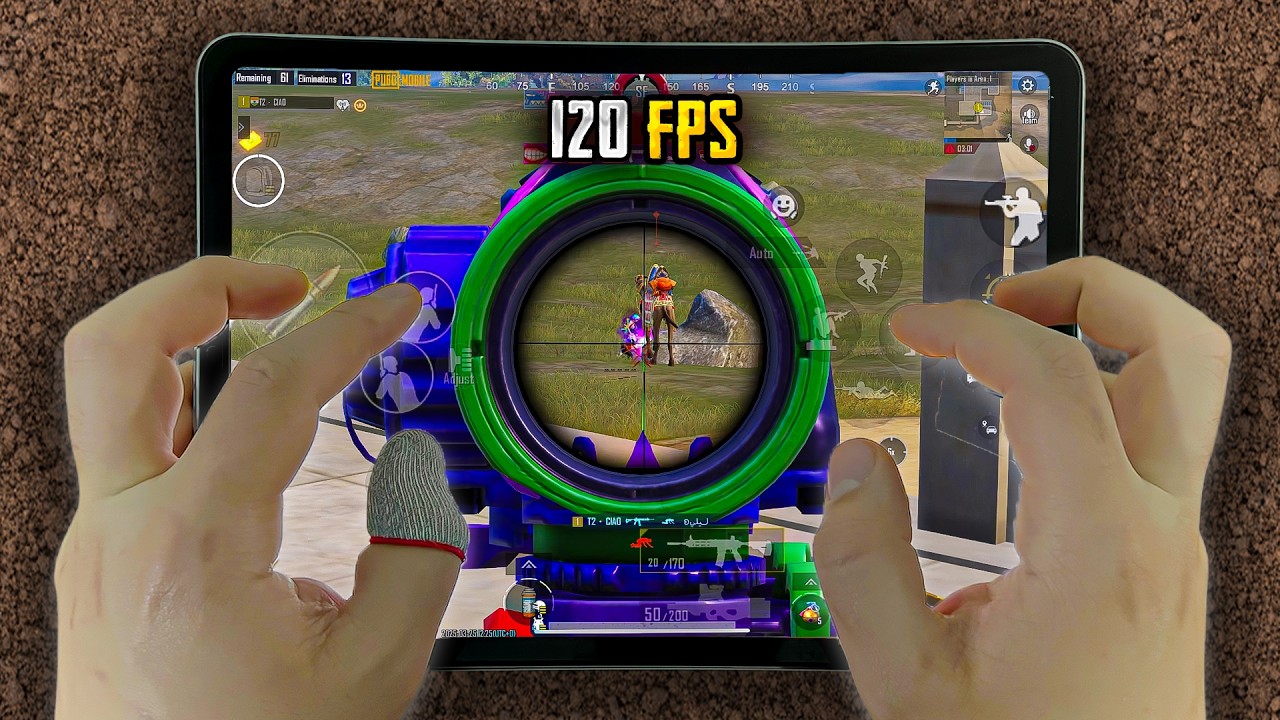 iPad Pro M2 PUBG HANDCAM 🔥Smooth+120FPS ❤️  Pubg Test/ Gameplay/ Graphic Settings🔥