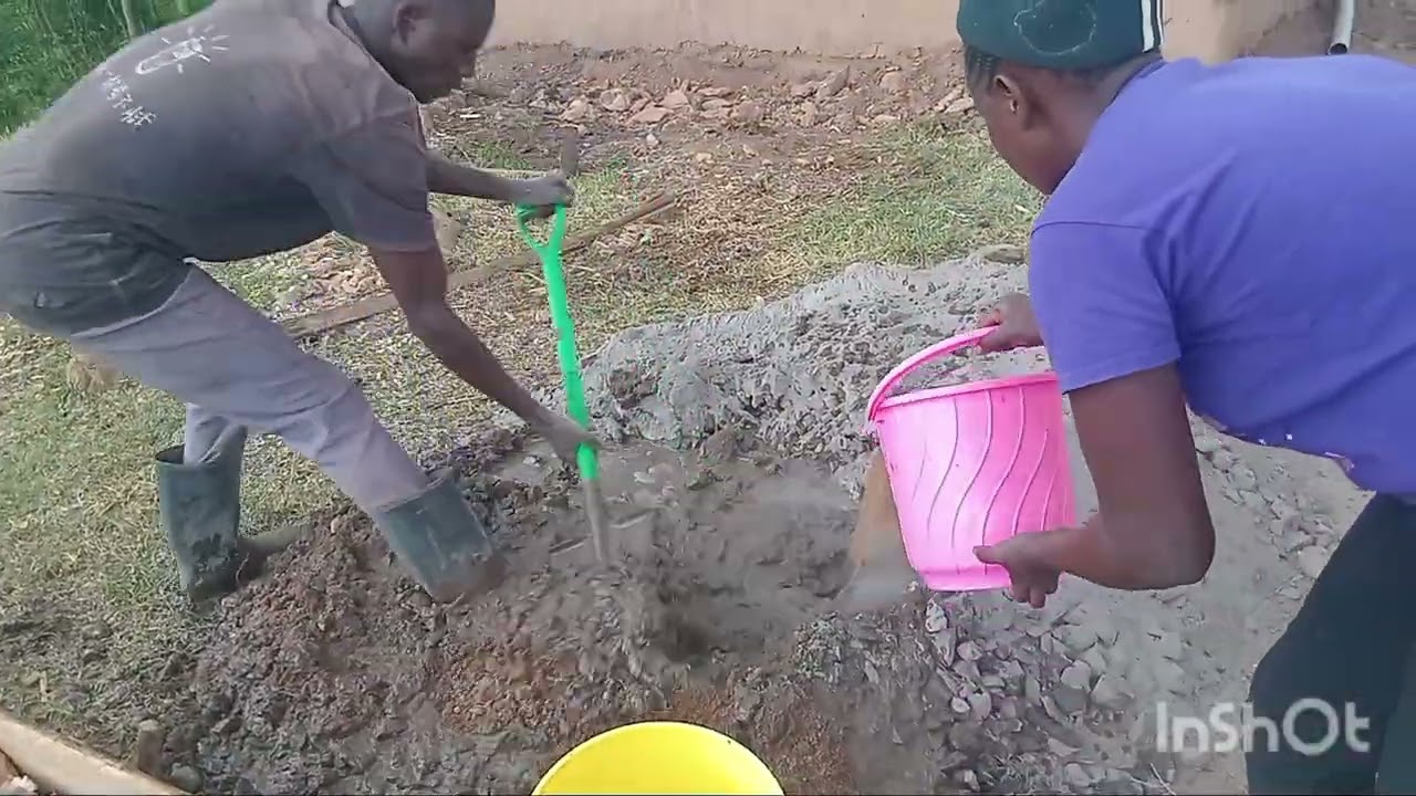 HELPING LADY MAUREEN IN SLABBING HER TOILET TOGATHER WITH BATHROOM 
