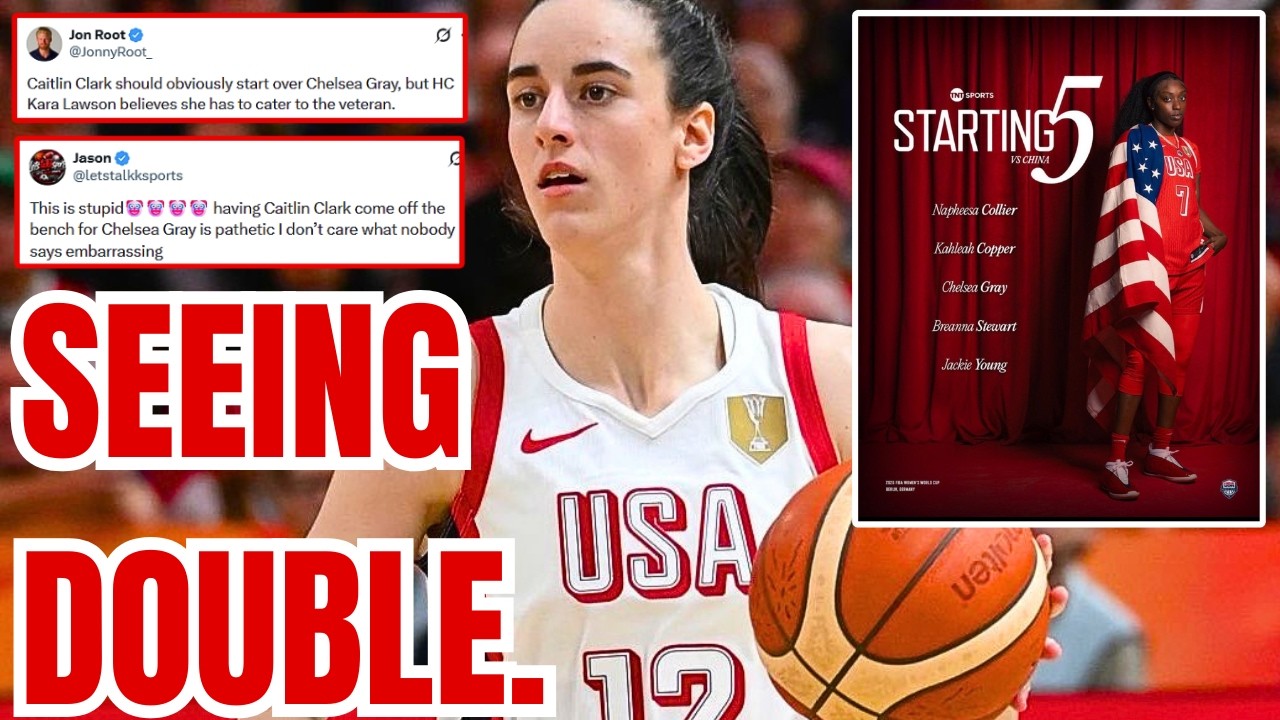 Caitlin Clark DOUBLE DOUBLE Leads Team USA to Win over China! Despite COMING OFF BENCH!