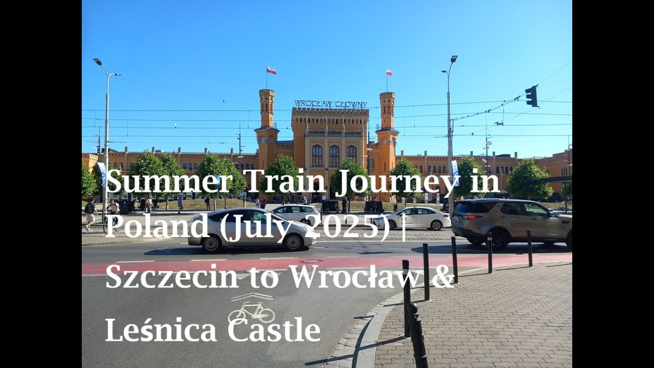 Summer Train Journey in Poland (July 2025) | Szczecin to Wrocław & Leśnica Castle